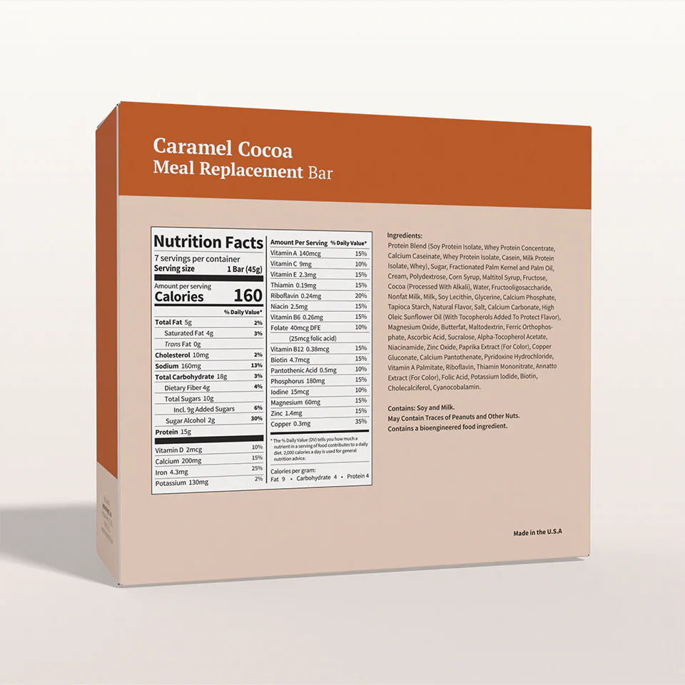 BestMed Meal Replacement Protein Bar, Cocoa Caramel (7ct)