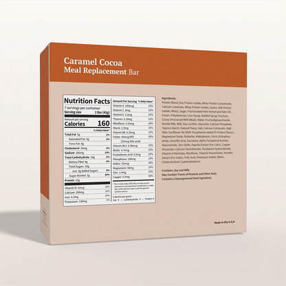 BestMed Meal Replacement Protein Bar, Cocoa Caramel (7ct)