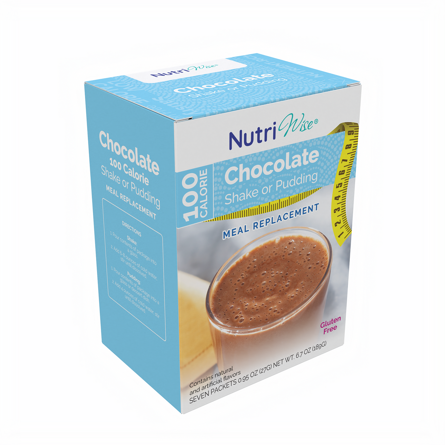 NutriWise Chocolate 100 Calorie Shake or Pudding Meal Replacement (7/Box)