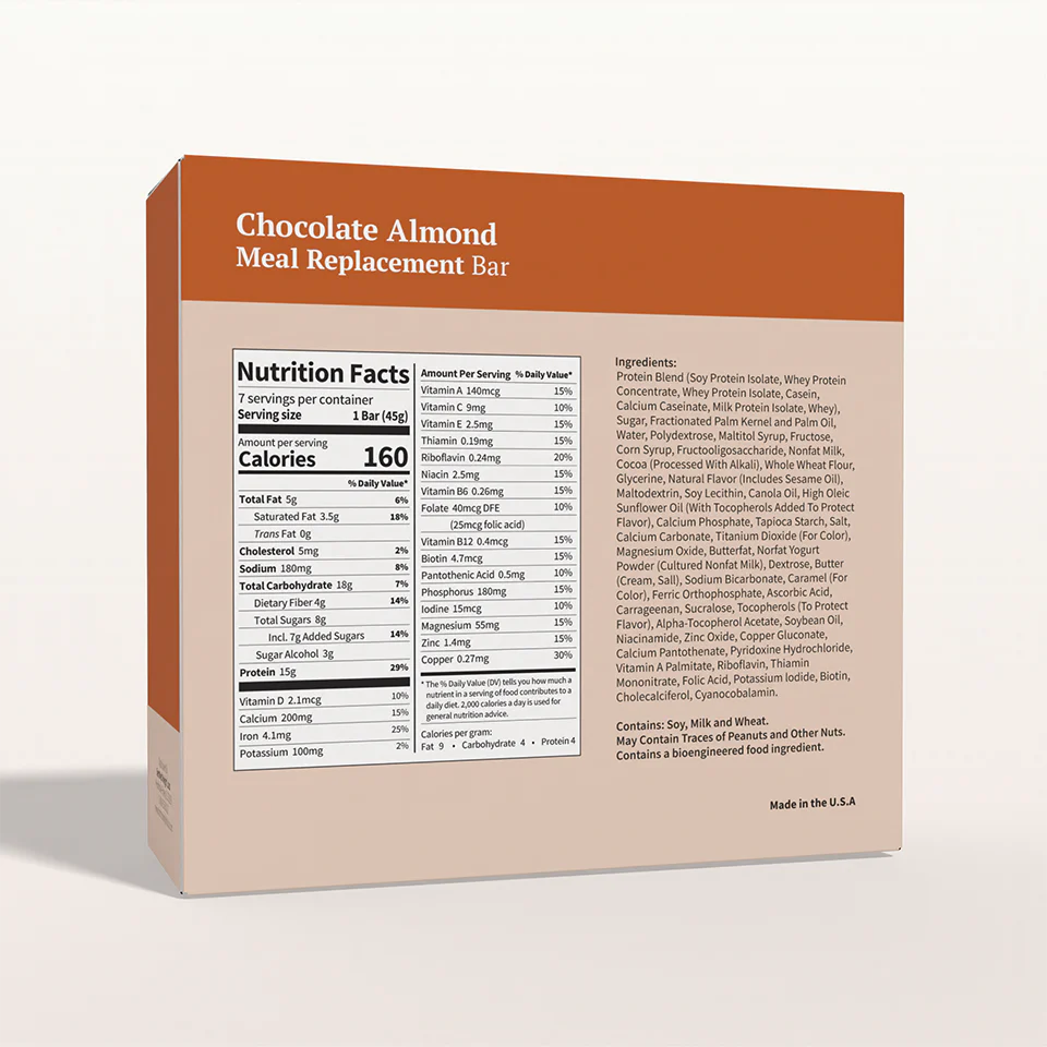 BestMed Meal Replacement Protein Bar, Chocolate Almond (7ct)