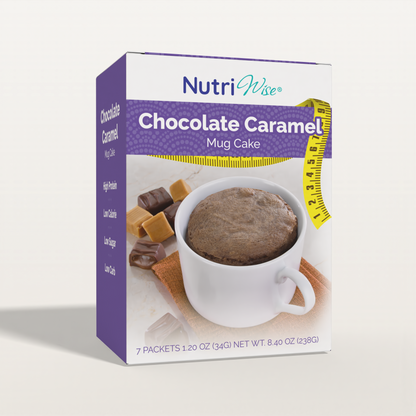 NutriWise High-Protein Chocolate Caramel Mug Cake Mix (7/Box)