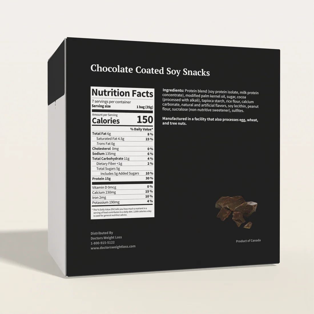 ProtiWise Chocolate Coated Soy Snacks | Diet Snacks (7ct)