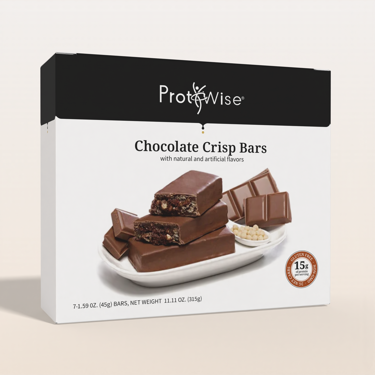 ProtiWise Chocolate Crisp High-Protein Bars (7/Box)