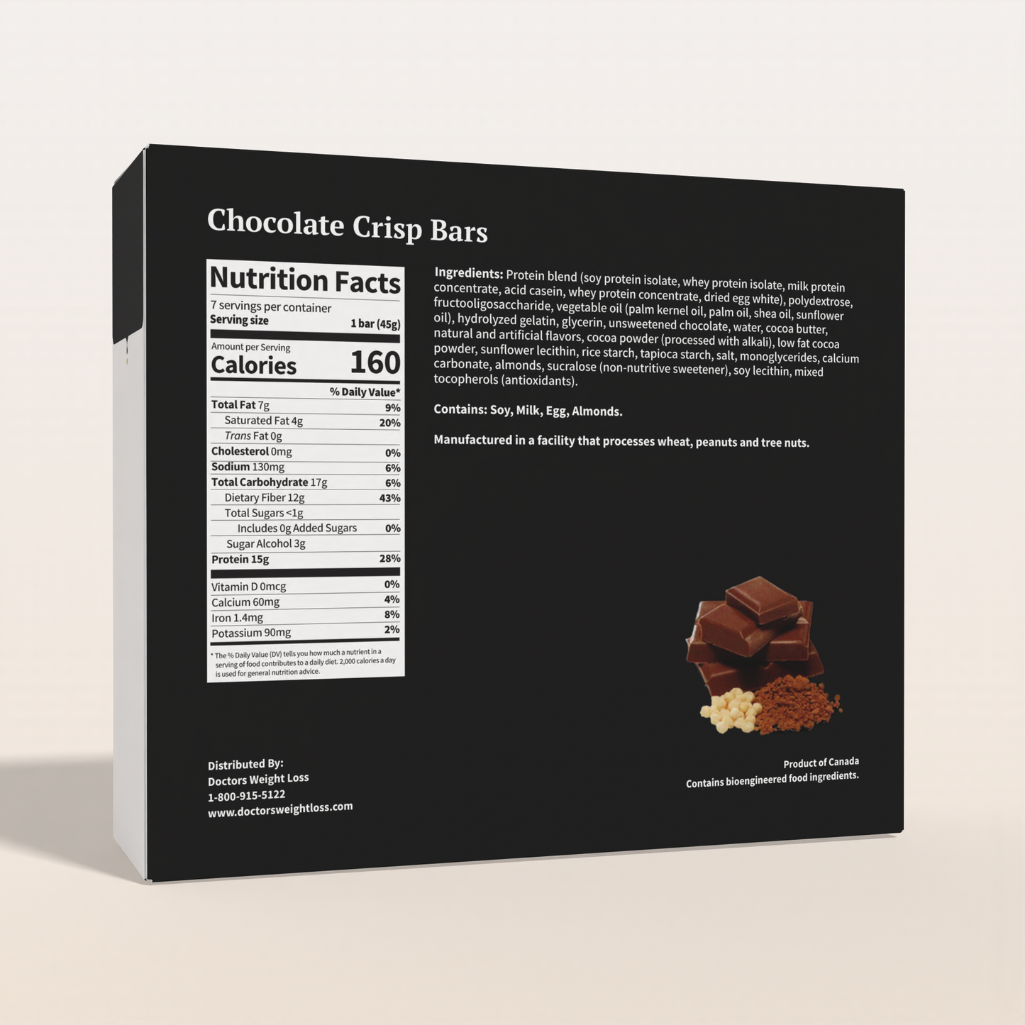 ProtiWise Chocolate Crisp High-Protein Bars (7/Box)
