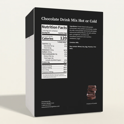 ProtiWise 18g Chocolate Drink Mix | High-Quality Whey Milk Protein (7ct)