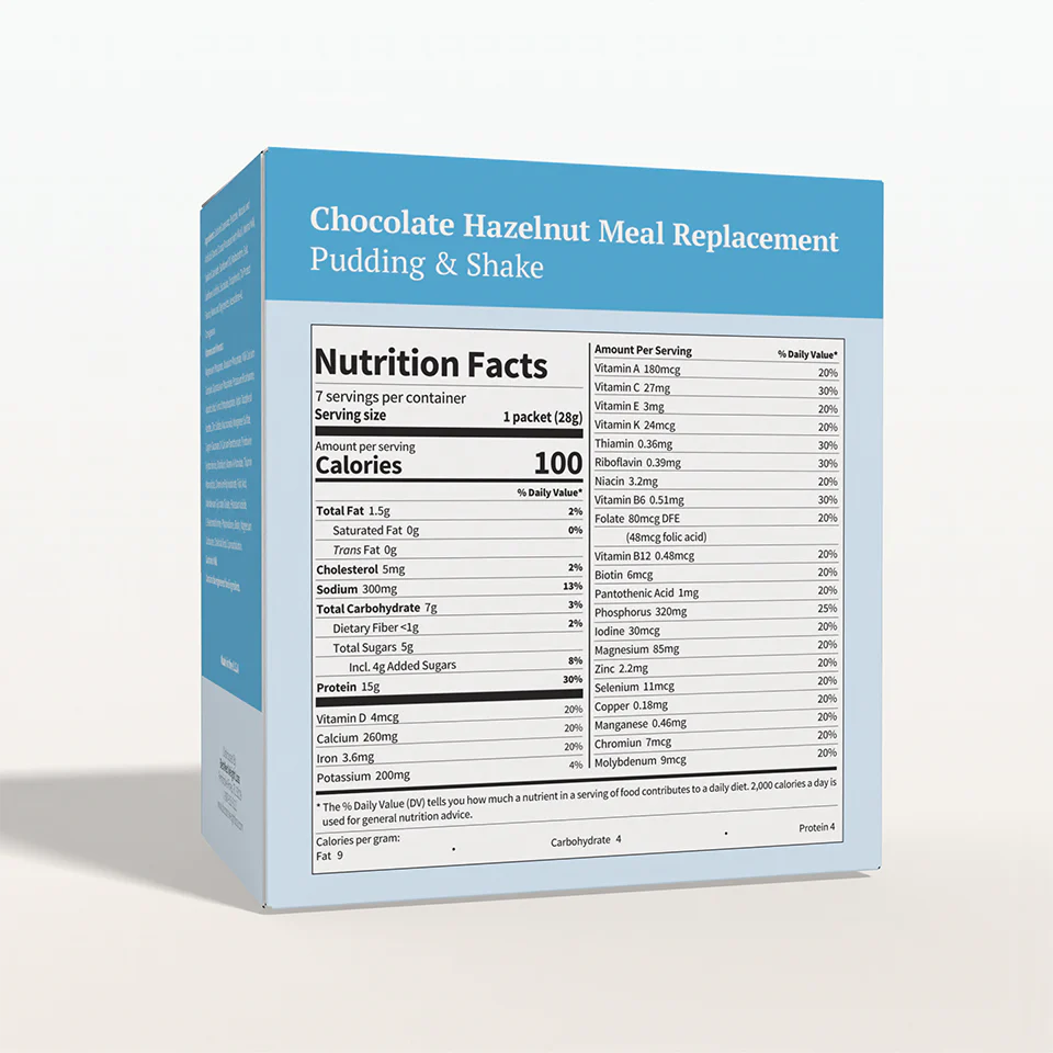 BestMed Chocolate Hazelnut Pudding & Shake Meal Replacement (7ct)