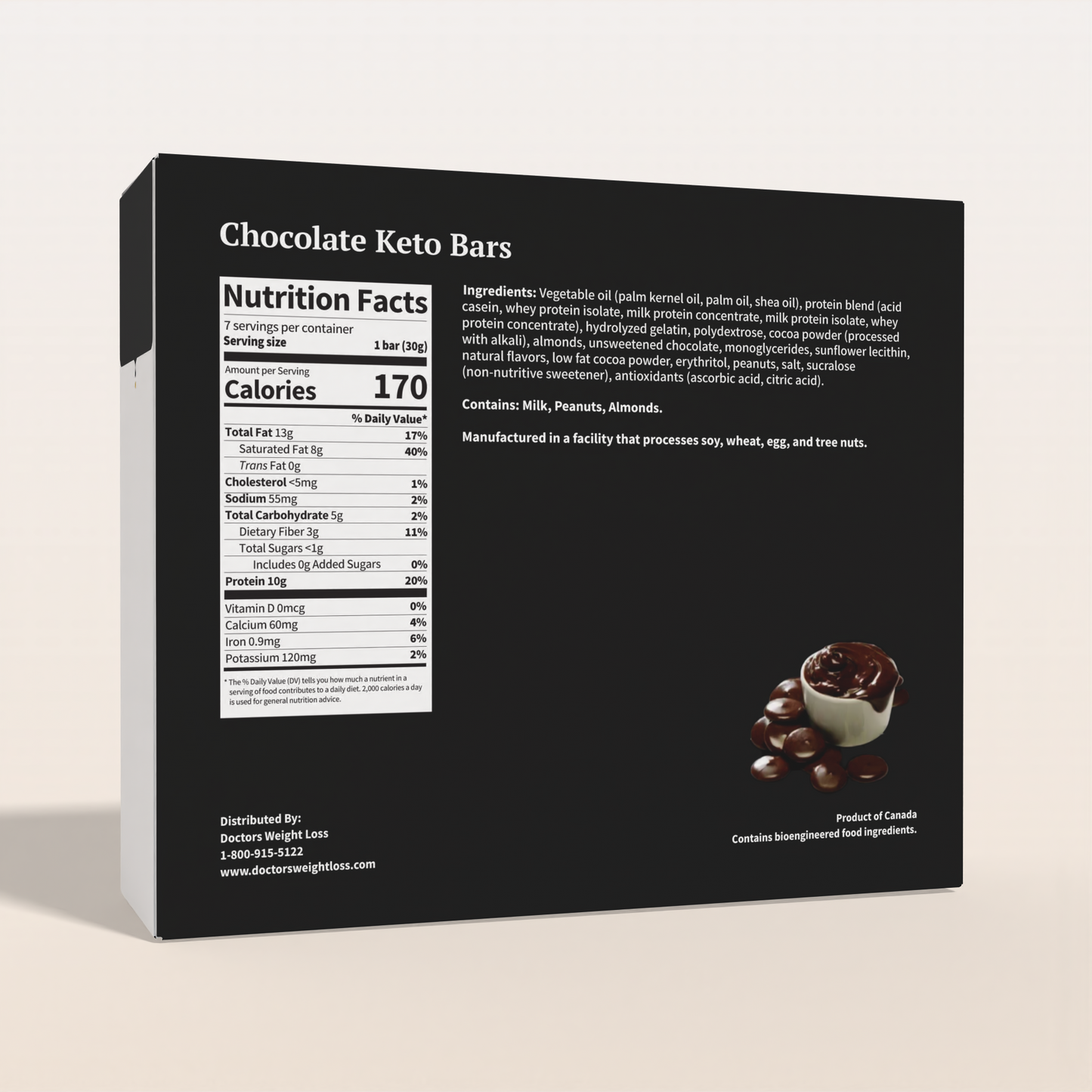 ProtiWise Gluten-Free Chocolate Keto Bars (7/Box)