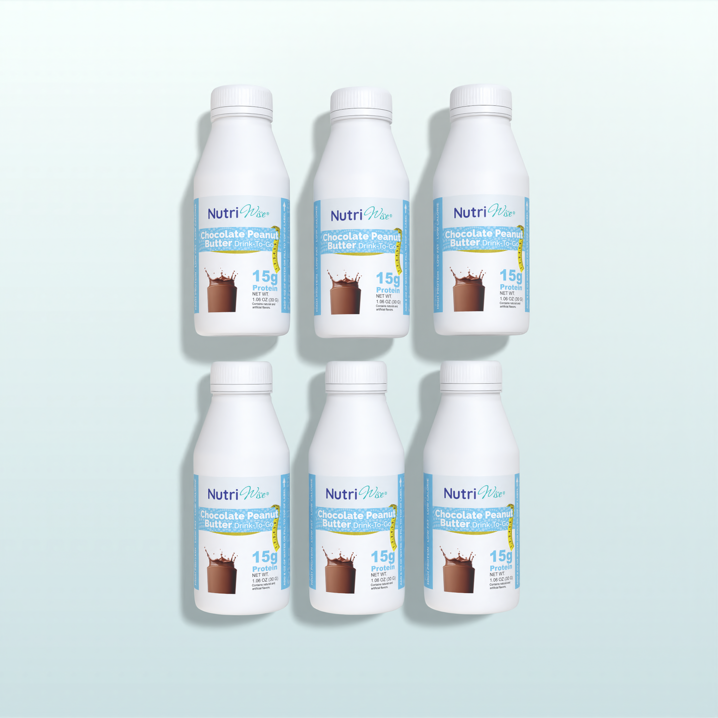 NutriWise Chocolate Peanut Butter Shake (6-Pack Bottles)