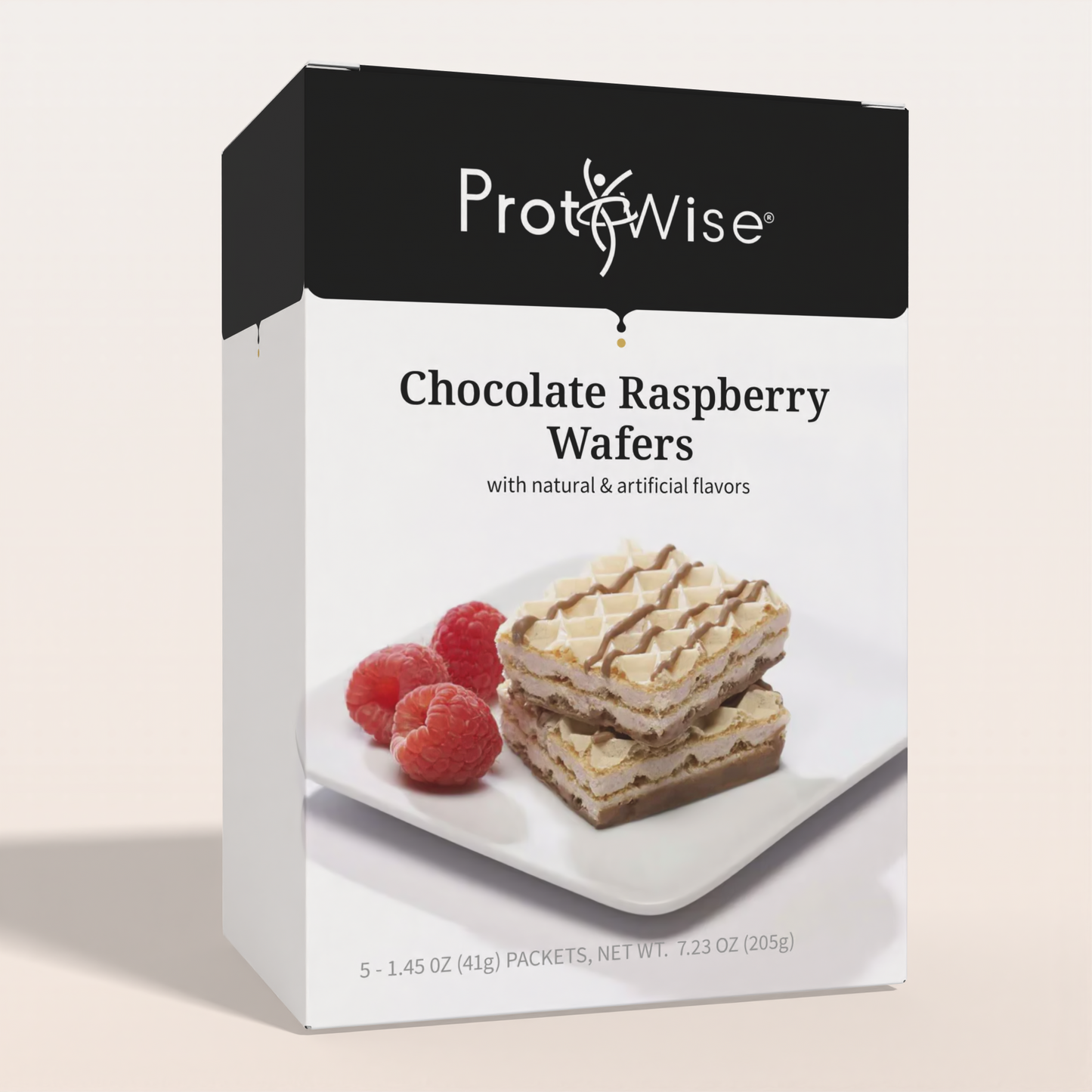 ProtiWise High-Protein Chocolate Raspberry Wafers (5/Box)