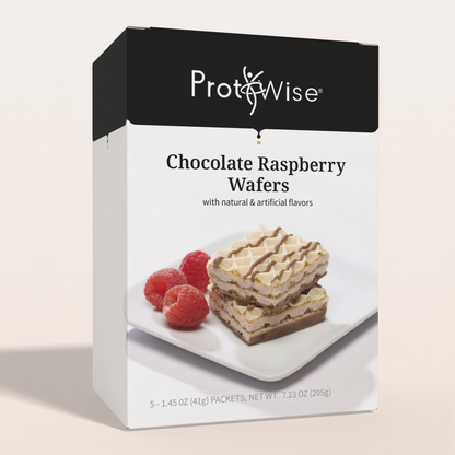 ProtiWise High-Protein Chocolate Raspberry Wafers (5/Box)