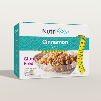 NutriWise Cinnamon High-Protein Cereal, Low-Carb (7/Box)