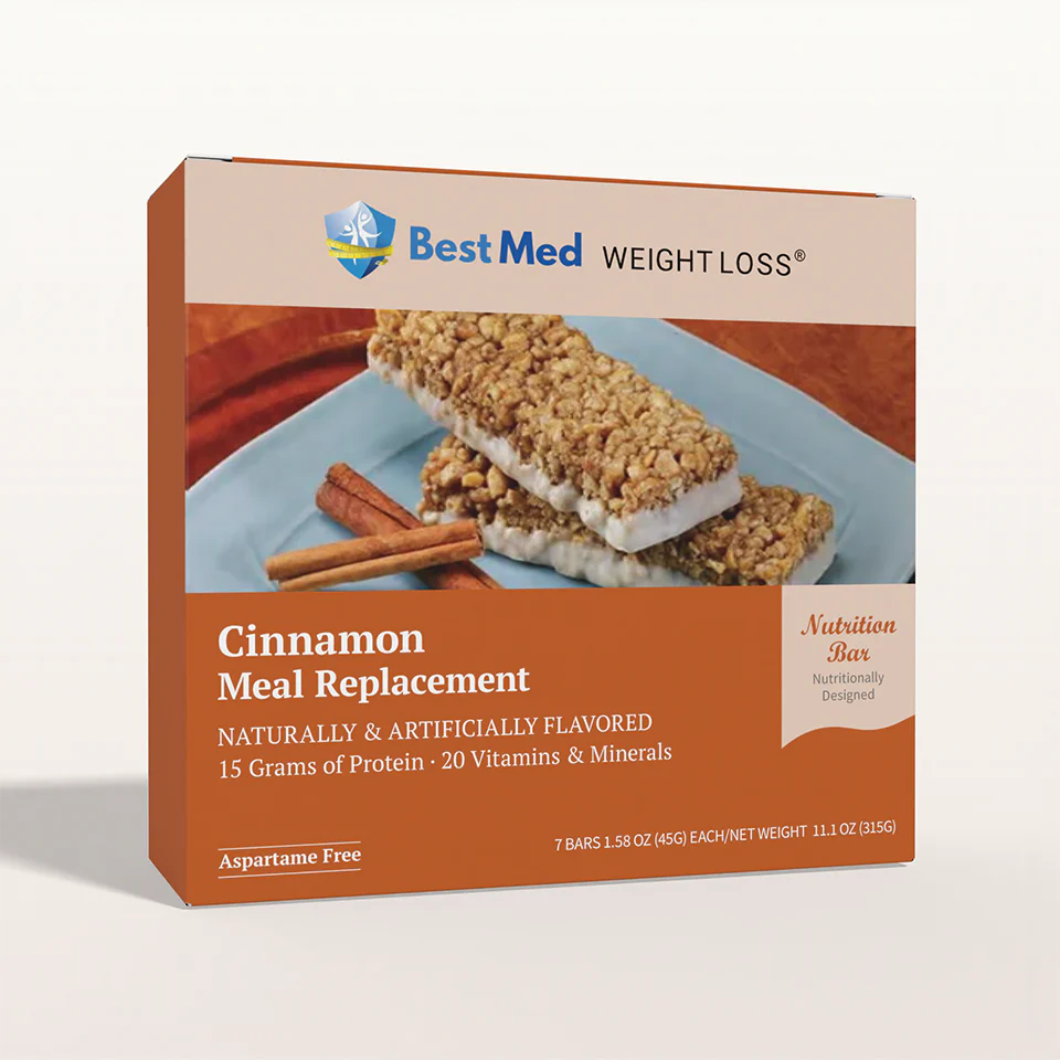BestMed Meal Replacement High-Protein Bar, Cinnamon (7ct)