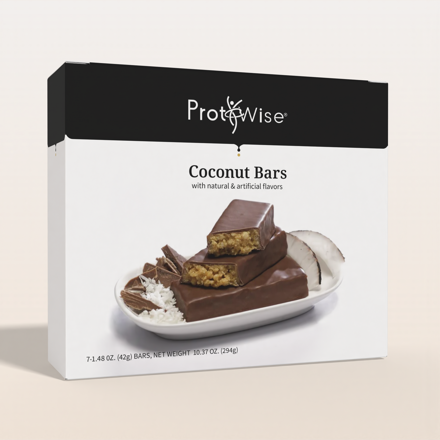 ProtiWise Coconut Bars | Low-Carb Protein Bars (7/Box)