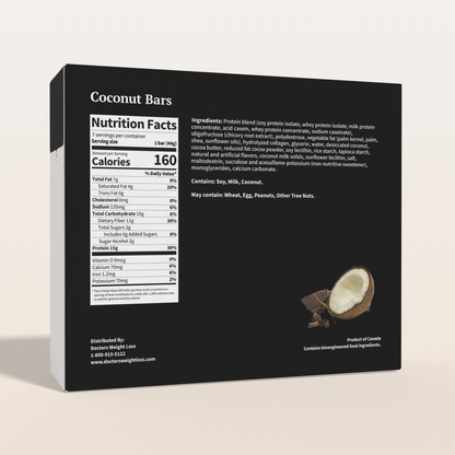 ProtiWise Coconut Bars | Low-Carb Protein Bars (7/Box)