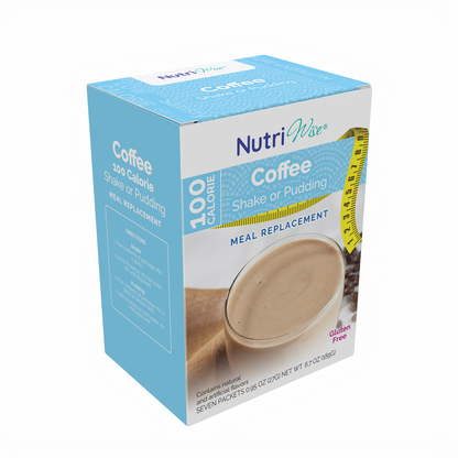 NutriWise Coffee 100 Calorie Shake or Pudding Meal Replacement (7/Box)