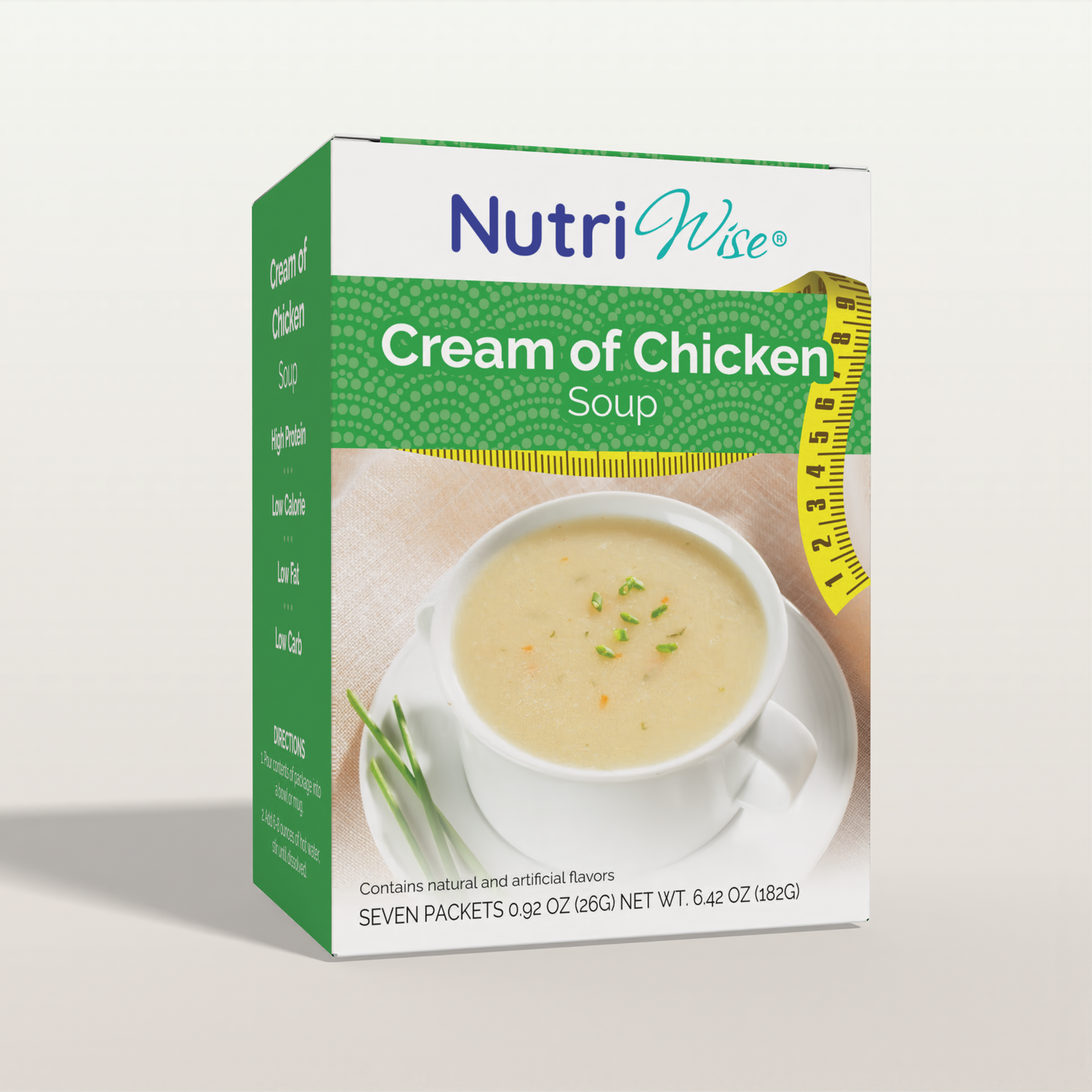 NutriWise Protein Cream of Chicken High-Protein Soup (7/Box)