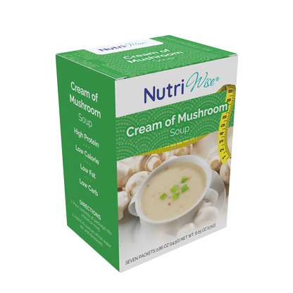 NutriWise Protein Cream of Mushroom Diet Protein Soup (7/Box)