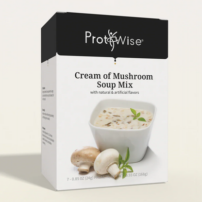 ProtiWise Cream of Mushroom Soup | High-Protein Mushroom Soup (7ct)