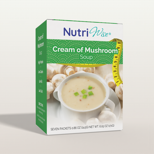 NutriWise Protein Cream of Mushroom Diet Protein Soup (7/Box)