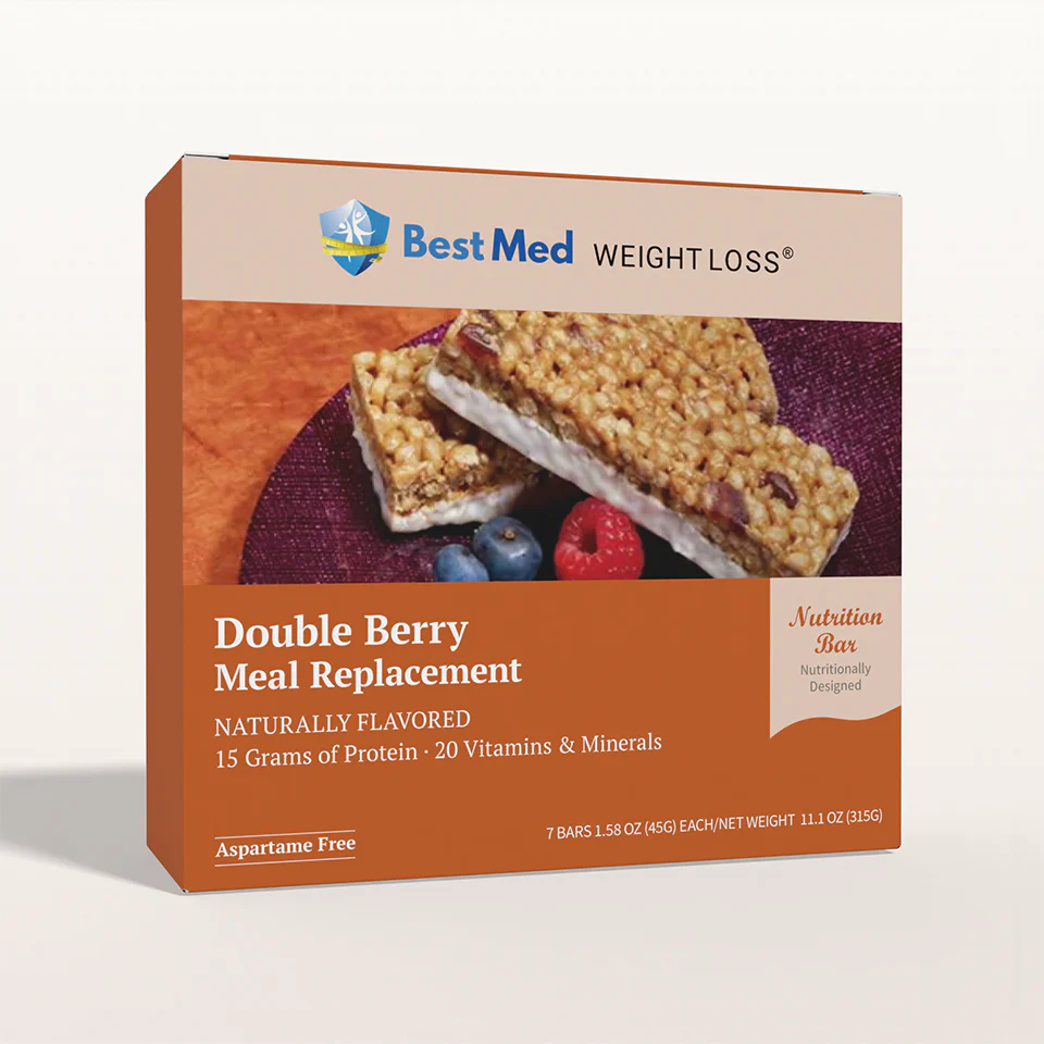 BestMed Meal Replacement Protein Bar, Double Berry (7ct)
