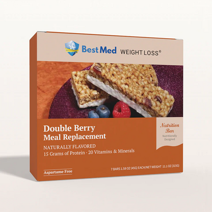 BestMed Meal Replacement Protein Bar, Double Berry (7ct)