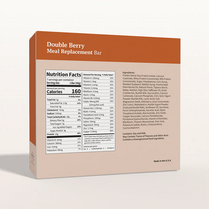 BestMed Meal Replacement Protein Bar, Double Berry (7ct)