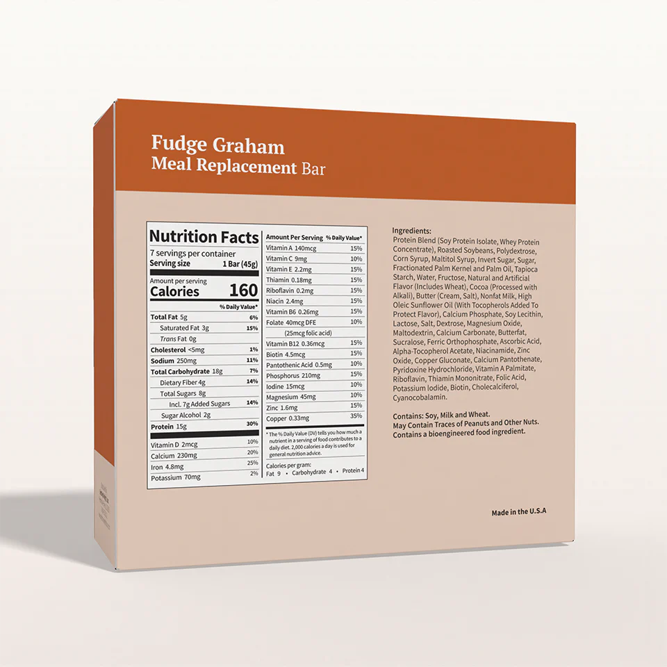 BestMed Meal Replacement Protein Bar, Fudge Graham (7ct)