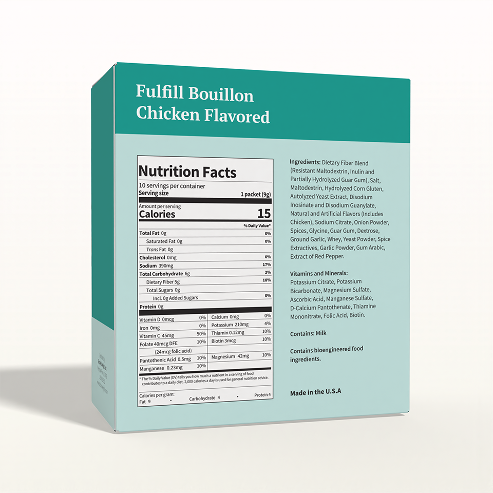BestMed Fulfill Fiber Bouillon, Chicken (10ct)