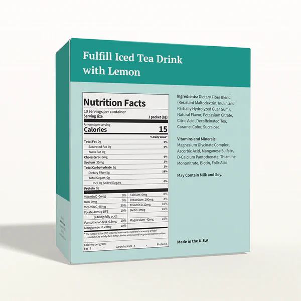 BestMed Fulfill High-Fiber Drink, Iced Tea (10ct)