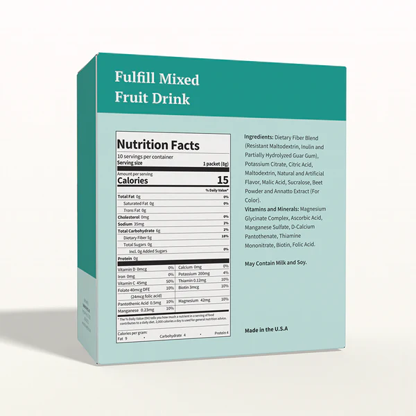 BestMed Fulfill High-Fiber Drink, Mixed Fruit (10ct)