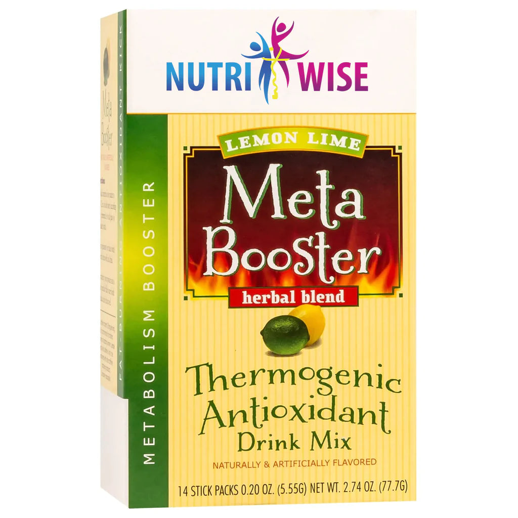 NutriWise Meta Booster Thermogenic Antioxidant Drink | Lemon Lime (14/box)