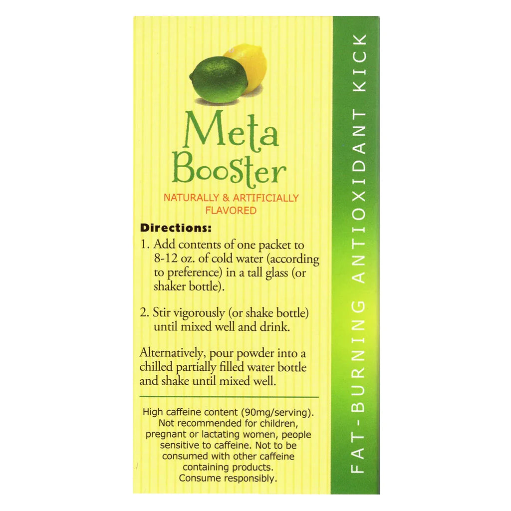 NutriWise Meta Booster Thermogenic Antioxidant Drink | Lemon Lime (14/box)