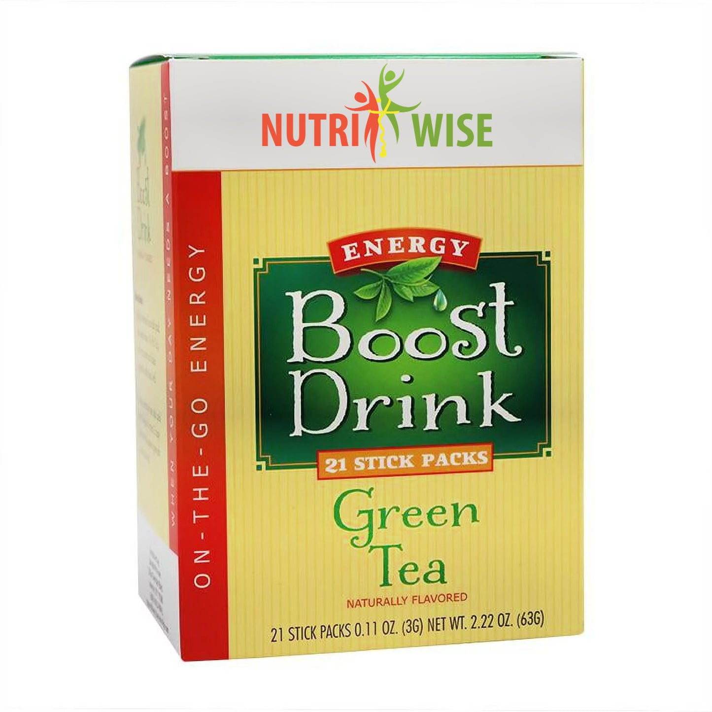 NutriWise Energy Boost Drink | Green Tea (21/box)