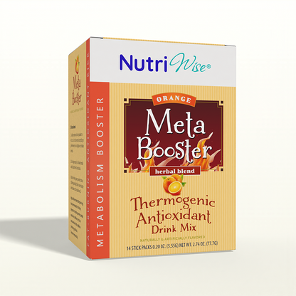 NutriWise Meta Booster Thermogenic Antioxidant Drink | Orange  (14/box)