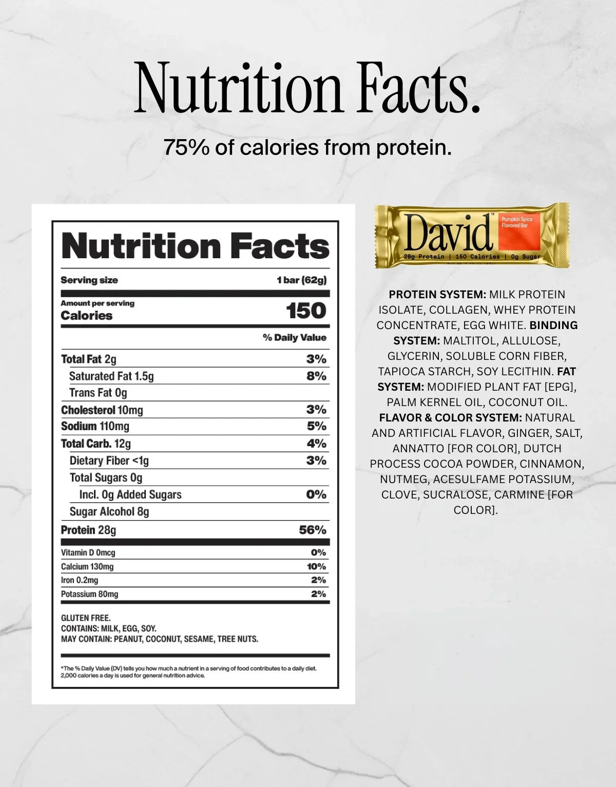 David Bars 28g High-Protein | Pumpkin Spice Bars (12ct)