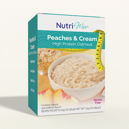 NutriWise High-Protein Oatmeal with Peaches & Cream (7/Box)