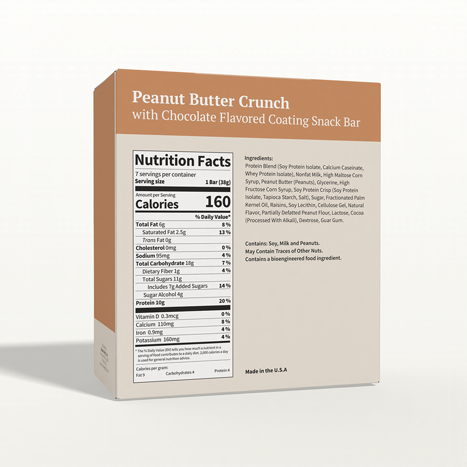 BestMed High-Protein Snack Bar, Peanut Butter Crunch (7ct)