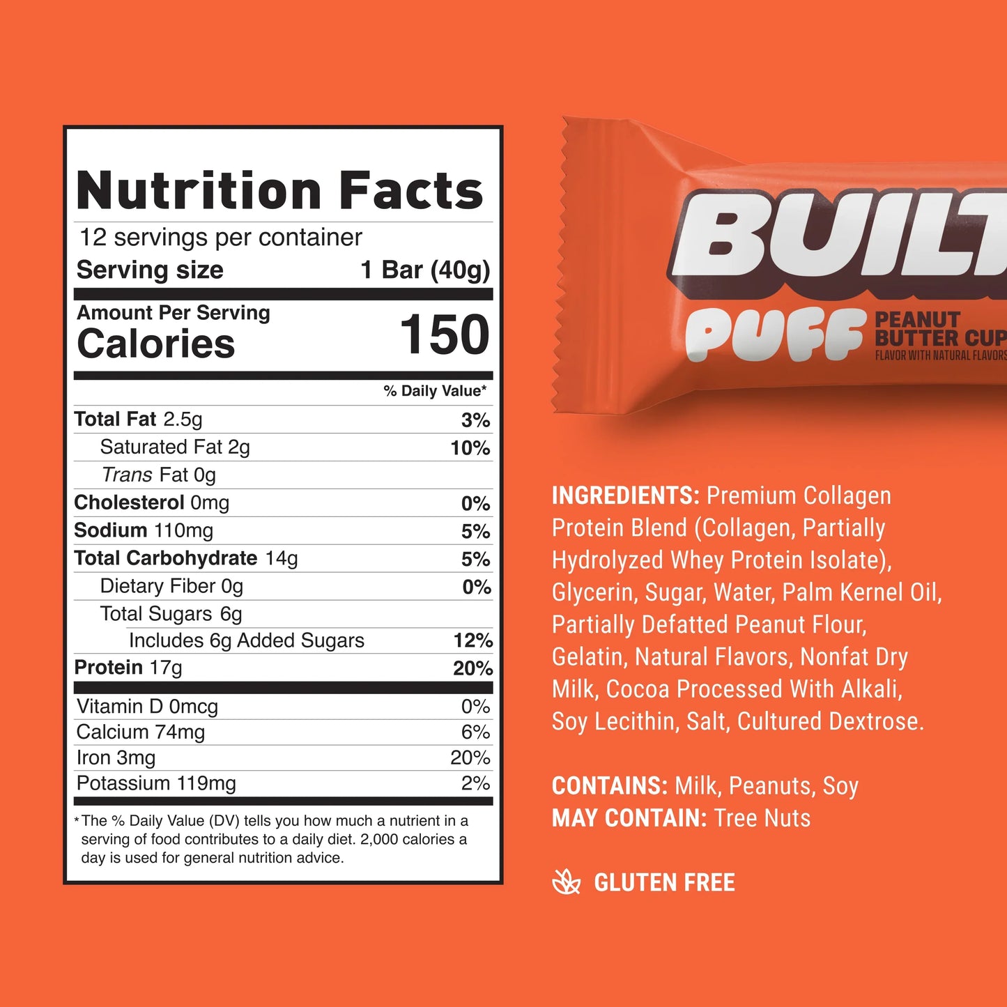 Built - Peanut Butter Cup Puff Bar (1ct)