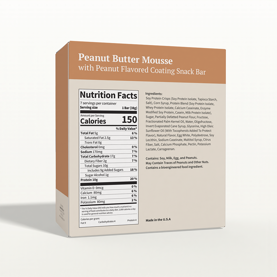 BestMed High-Protein Snack Bar, Peanut Butter Mousse (7ct)