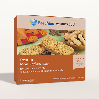 BestMed Meal Replacement Protein Bar, Peanut (7ct)