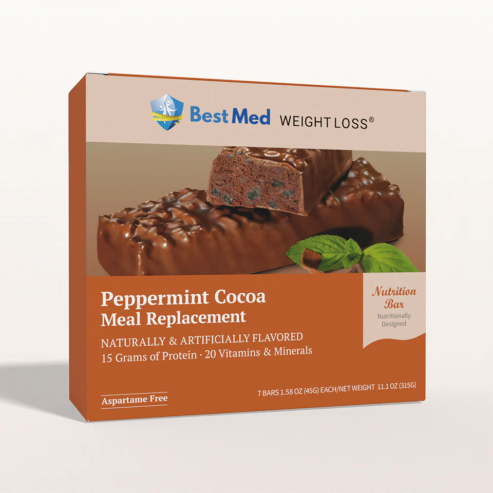 BestMed Meal Replacement Protein Bar, Peppermint Cocoa (7ct)