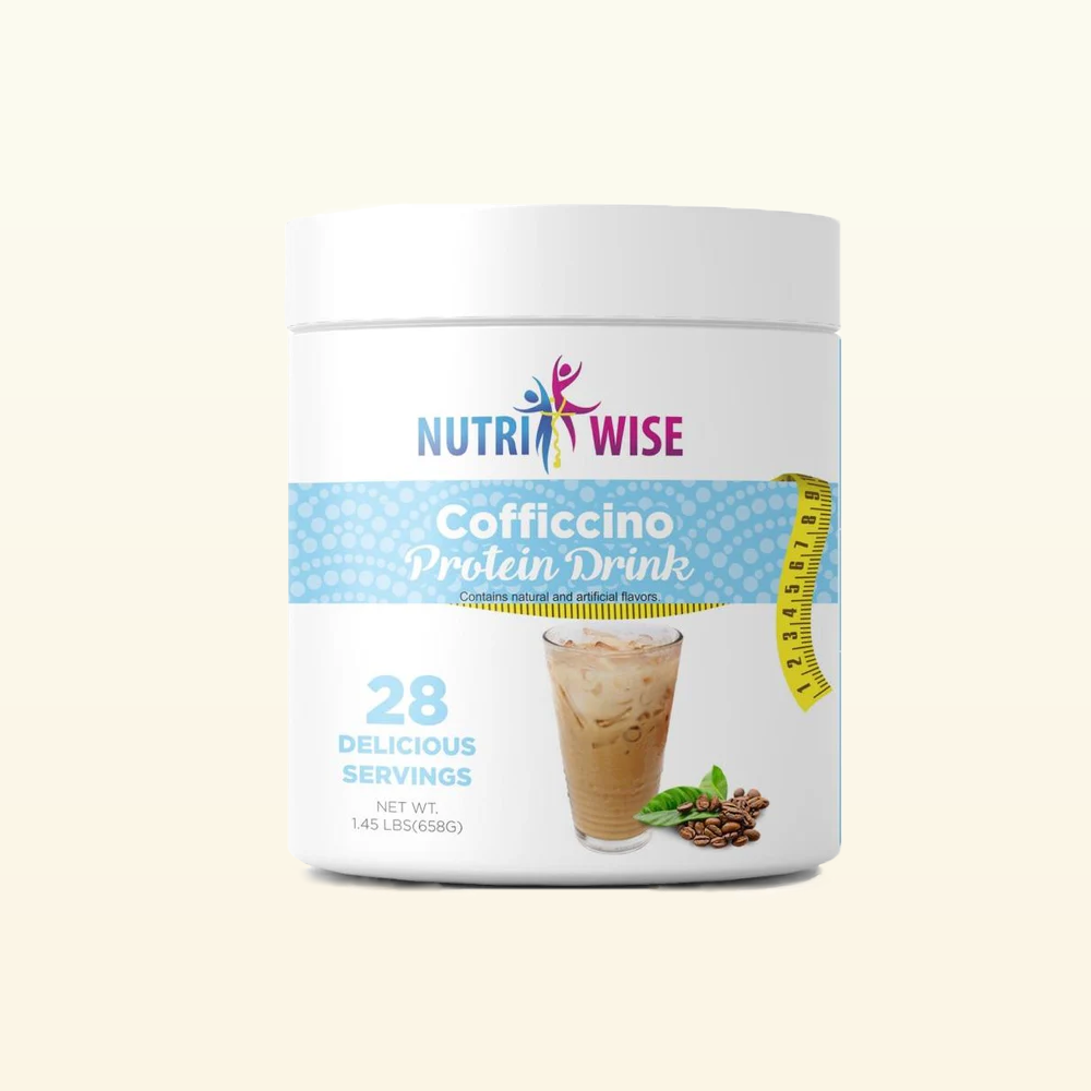 NutriWise Cofficcino Drink Canister | High-Protein Low Fat (28 serv)