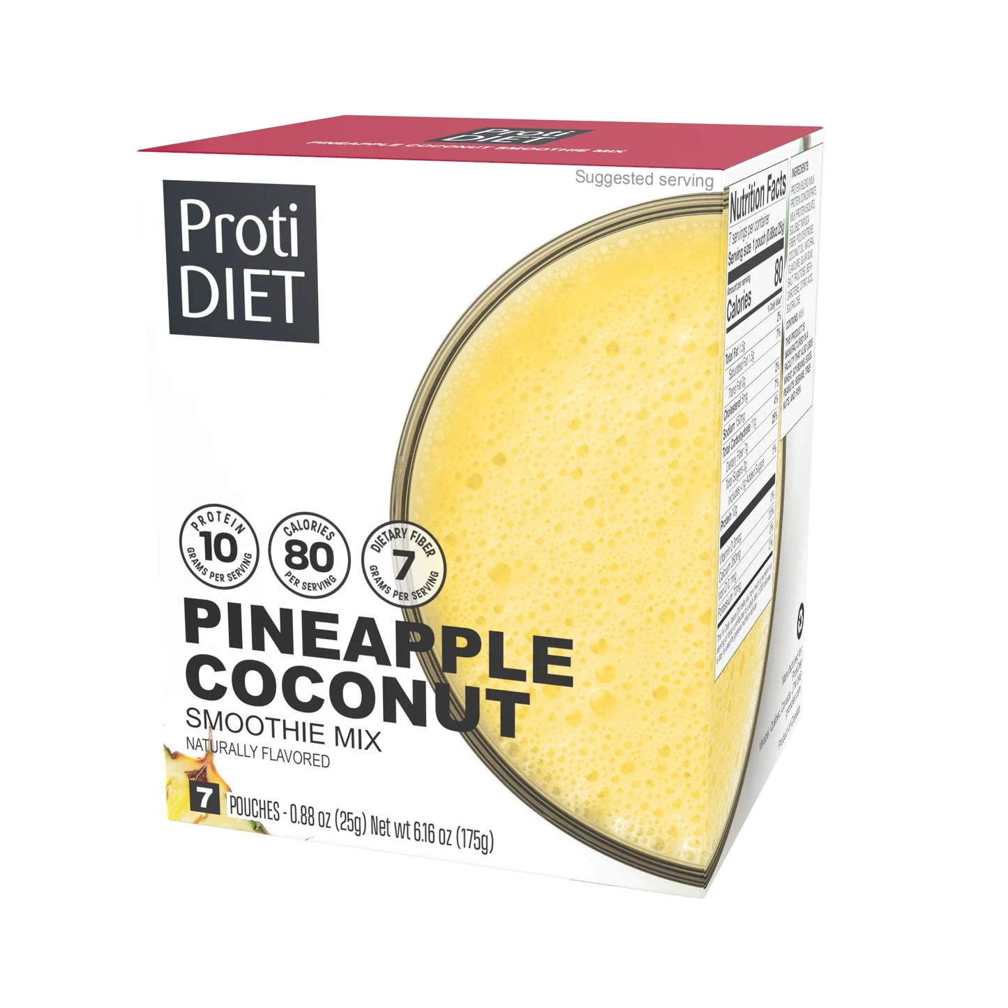 ProtiDIET High Protein Pineapple Coconut Smoothie Mix (7ct)
