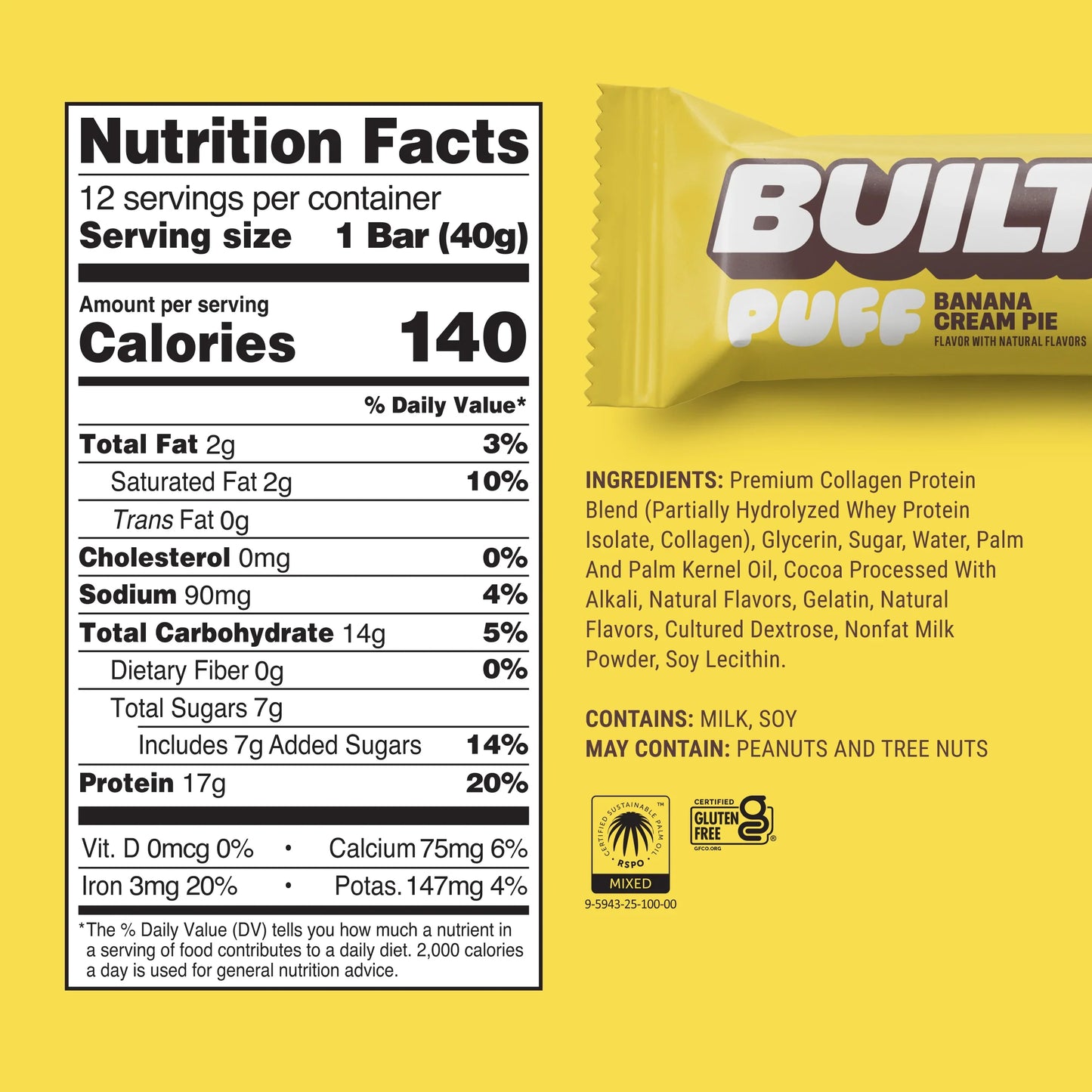 Built - Banana Cream Pie Puff Bar (1ct)
