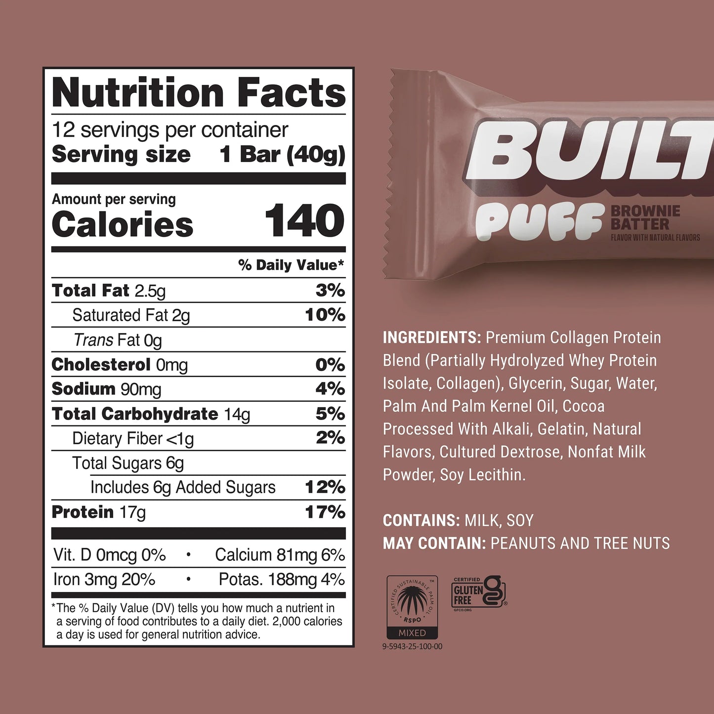Built - Brownie Batter Puff Bar (1ct)
