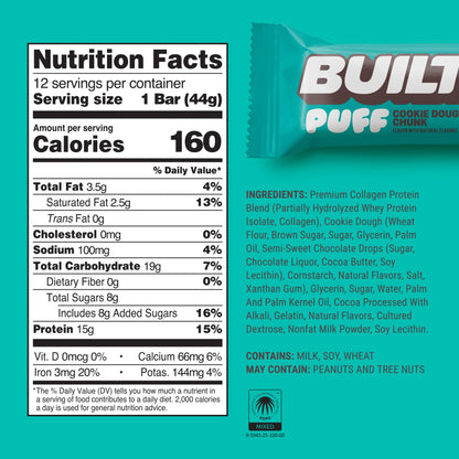 Built - Cookie Dough Chunk Puff Bar (1ct)