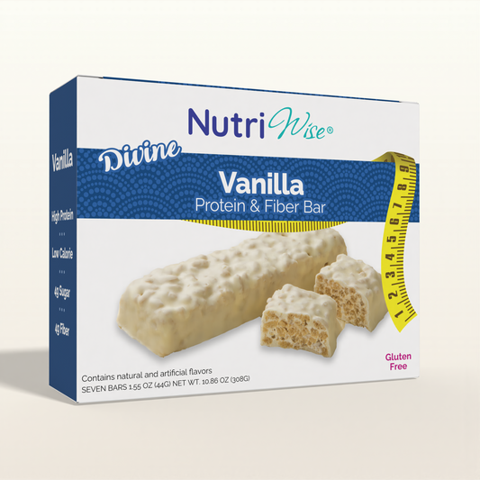 NutriWise Divine Vanilla Protein & Fiber Diet Bar (7/Box)