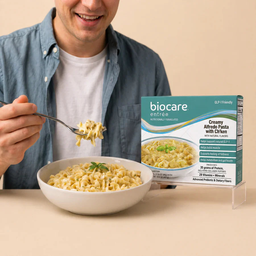 Biocare Creamy Alfredo Pasta with Ch'ken | 35g High Protein Meal (1ct)
