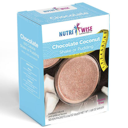 NutriWise Chocolate Coconut Protein Shake or Pudding (7/Box)