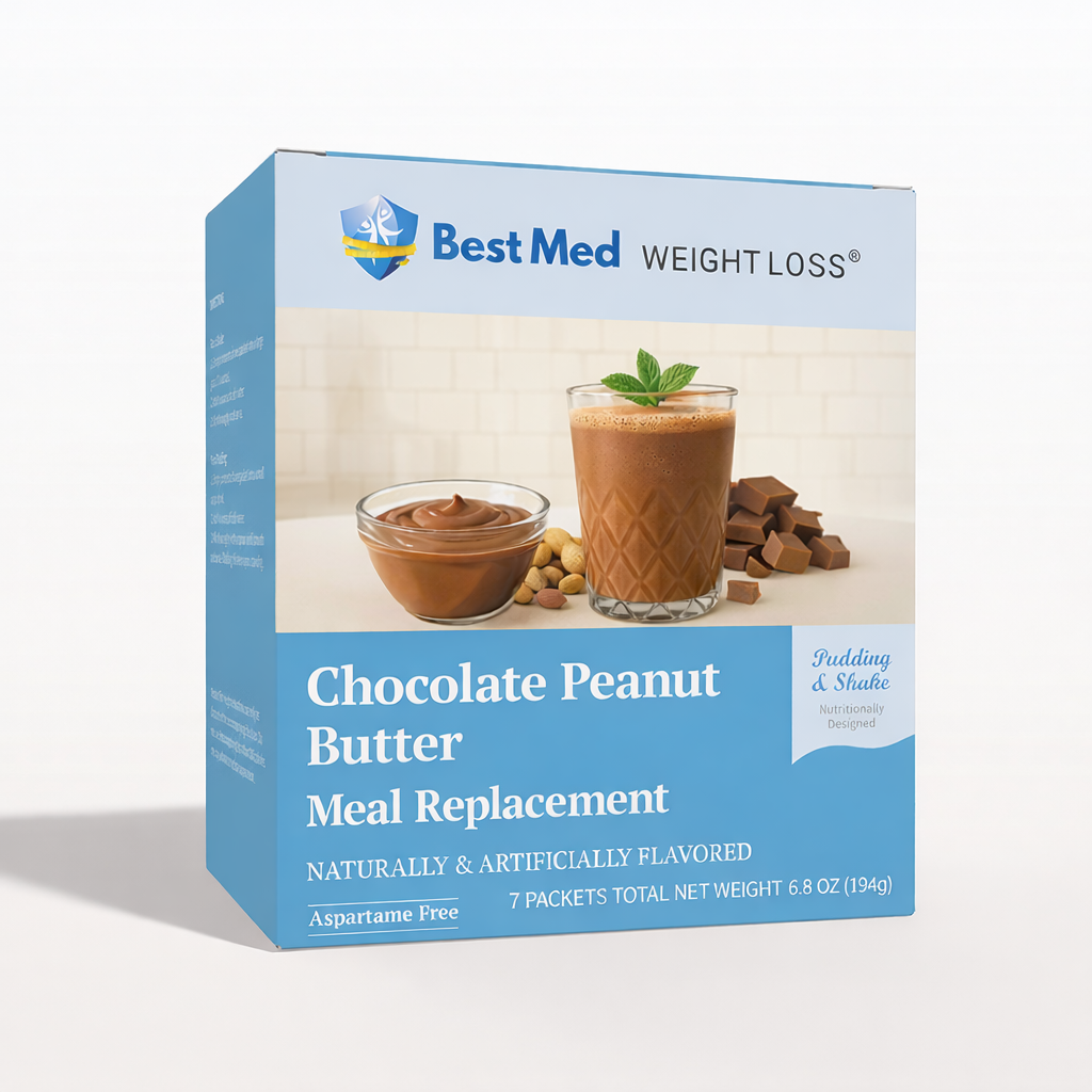 BestMed Chocolate Peanut Butter Pudding & Shake Meal Replacement (7ct)